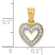 10K Diamond Heart Pendant