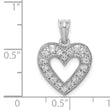 14k White Gold 1/4ct. Diamond Heart Pendant
