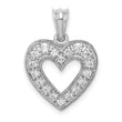 14k White Gold 1/4ct. Diamond Heart Pendant