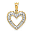 14k 1/3ct. Diamond Heart Pendant