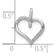 10K White Gold 1/20ct. Diamond Heart Pendant