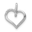 10K White Gold 1/20ct. Diamond Heart Pendant