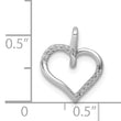 14k White Gold 1/20ct. Diamond Heart Pendant