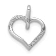 14k White Gold 1/20ct. Diamond Heart Pendant