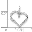 14k White Gold 1/15ct. Diamond Heart Pendant