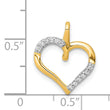 14k 1/15ct. Diamond Heart Pendant
