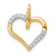 14k 1/15ct. Diamond Heart Pendant