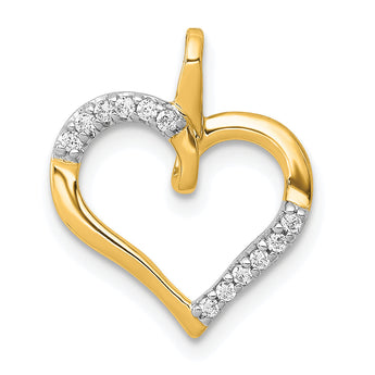 14k 1/15ct. Diamond Heart Pendant