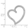 14k White Gold 1/4ct. Diamond Heart Chain Slide