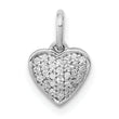 10k White Gold 1/10ct. Diamond Heart Pendant