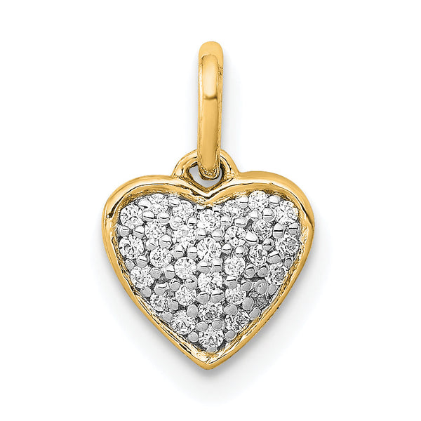14k 1/10ct. Diamond Heart Pendant