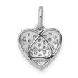 14k White Gold 1/4ct. Diamond Heart Pendant