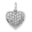 14k White Gold 3/8ct. Diamond Heart Pendant