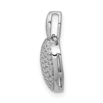 14k White Gold 1/4ct. Diamond Heart Pendant