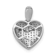 14k White Gold 1/4ct. Diamond Heart Pendant
