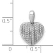 14k White Gold 1/4ct. Diamond Heart Pendant