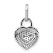 14k White Gold 1/5ct. Diamond Fancy Heart Pendant