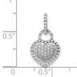 14k White Gold 1/5ct. Diamond Fancy Heart Pendant