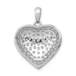 14k White Gold 1ct. Diamond Fancy Heart Pendant