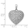 14k White Gold 1ct. Diamond Fancy Heart Pendant