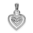 14k White Gold 1/5ct. Diamond Fancy Double Heart Chain Slide
