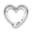 14k White Gold 1/15ct. Diamond Heart Chain Slide