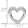 14k White Gold 1/15ct. Diamond Heart Chain Slide