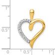 14k 1/10ct. Diamond Heart Pendant