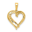 14k 1/10ct. Diamond Heart Pendant