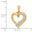 14k 1/10ct. Diamond Heart Pendant