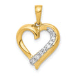 14k 1/10ct. Diamond Heart Pendant