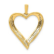 14k 1/4ct. Diamond Heart Pendant