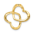 14k .01ct. Diamond Double Entwined Heart Chain Slide
