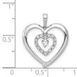 14k White Gold 1/10ct. Diamond Heart Dangle Pendant