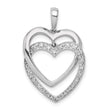 14k White Gold 1/10ct. Diamond Double Heart Pendant