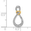 14k Two-tone 1/20ct. Diamond Infinity w/Heart Chain Slide