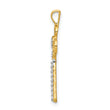 10K Diamond Club Key Pendant