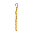 14k Diamond Club Key Pendant