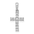 10K White Gold 1/20ct. Diamond Latin Cross Pendant