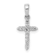 14K White Gold Lab Grown Diamond Cross Pendant
