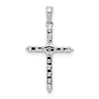 10K White Gold Polished 1/4ct. Diamond Cross Pendant