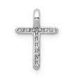 10K White Gold Diamond Cross Pendant
