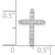 10K White Gold Diamond Cross Pendant