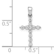 10K White Gold 1/4ct. Diamond Cross Pendant