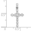 10K White Gold Diamond Cross Pendant