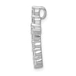 10K White Gold 3/4ct. Diamond Cross Chain Slide