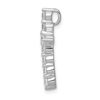 10K White Gold 3/4ct. Diamond Cross Chain Slide