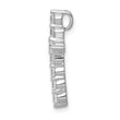 14k White Gold 3/4 carat Lab Grown Diamond VS/SI+ G+ Complete Cross Chain Slide Pendant - Birthstone Company