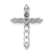14k White Gold 3/4 carat Lab Grown Diamond VS/SI+ G+ Complete Cross Chain Slide Pendant - Birthstone Company