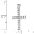 10K White Gold 1/4ct. Diamond Latin Cross Pendant